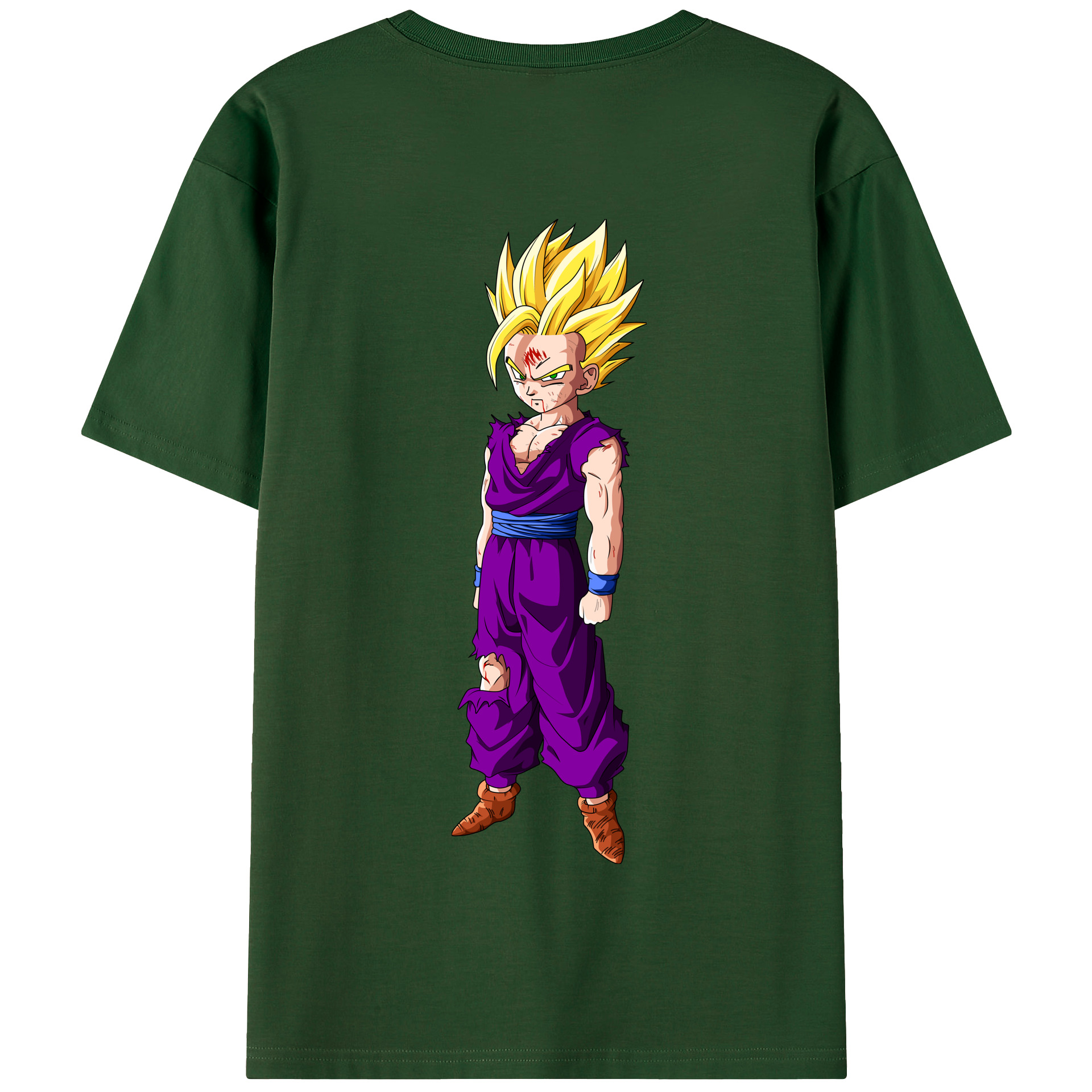 （画像用） ドラゴンボール 孫 悟飯（そんごはん）DRAGON BALL Son Gohan 綿100％半袖Tシャツ（背面プリント）